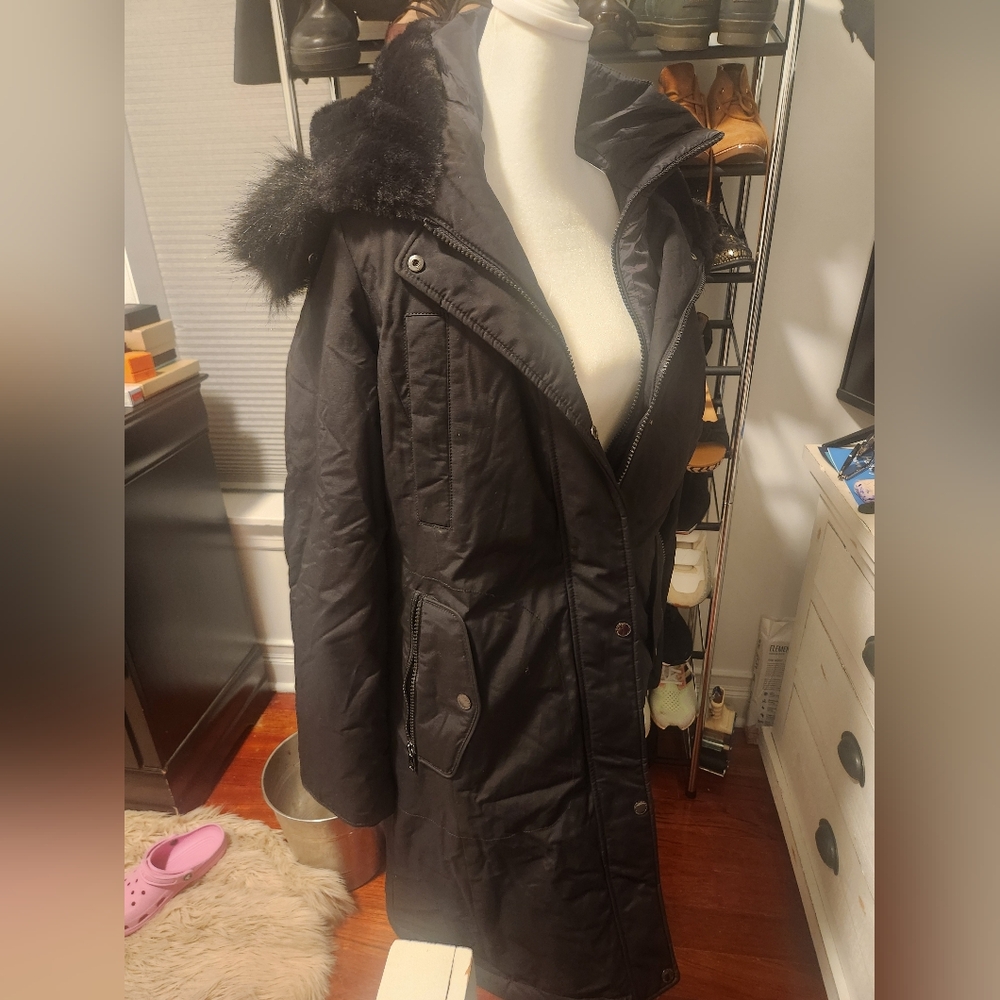 1 Madison expedition fur hood puffer jacket